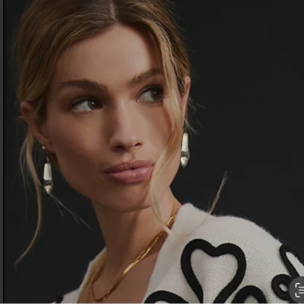 ALEXIS BITTAR • Black Miss Havisham Crystal
Encrusted Spear Drop Earrings - Picture 4 of 14